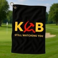 Kgb Still Watching You Cccp Ussr Soviet Union Gift Golf Towel thumb 1