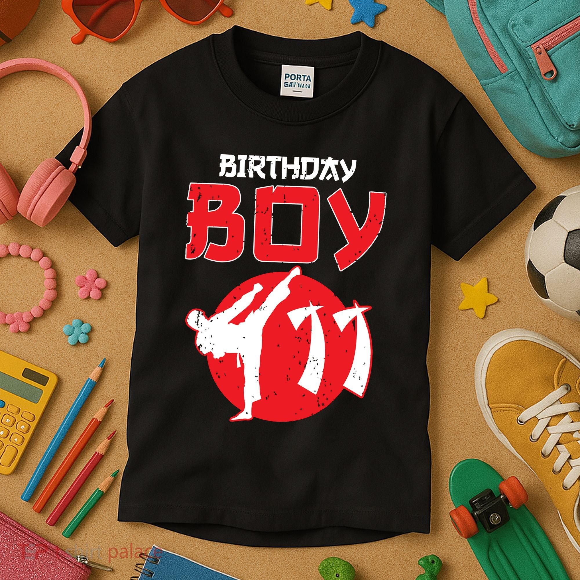 Karate Taekwondo 11 Years Old Birthday Martial Arts For Boy Kids T-Shirt