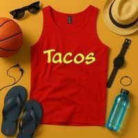 Krillin Tacos Anime Tank Top thumb 4