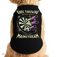 Knife Throwing Because Darts Are Too Mainstream Doggie Tank thumb 0