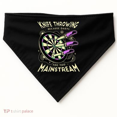 Knife Throwing Because Darts Are Too Mainstream USA-Made Doggie Bandana