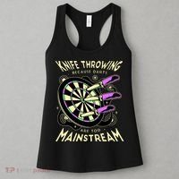 Knife Throwing Because Darts Are Too Mainstream Women's Tank Top thumb 3