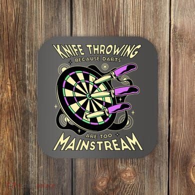 Knife Throwing Because Darts Are Too Mainstream Coaster