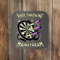 Knife Throwing Because Darts Are Too Mainstream Coaster thumb 0