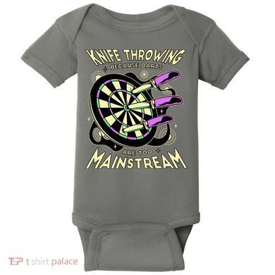 Knife Throwing Because Darts Are Too Mainstream Baby Bodysuit