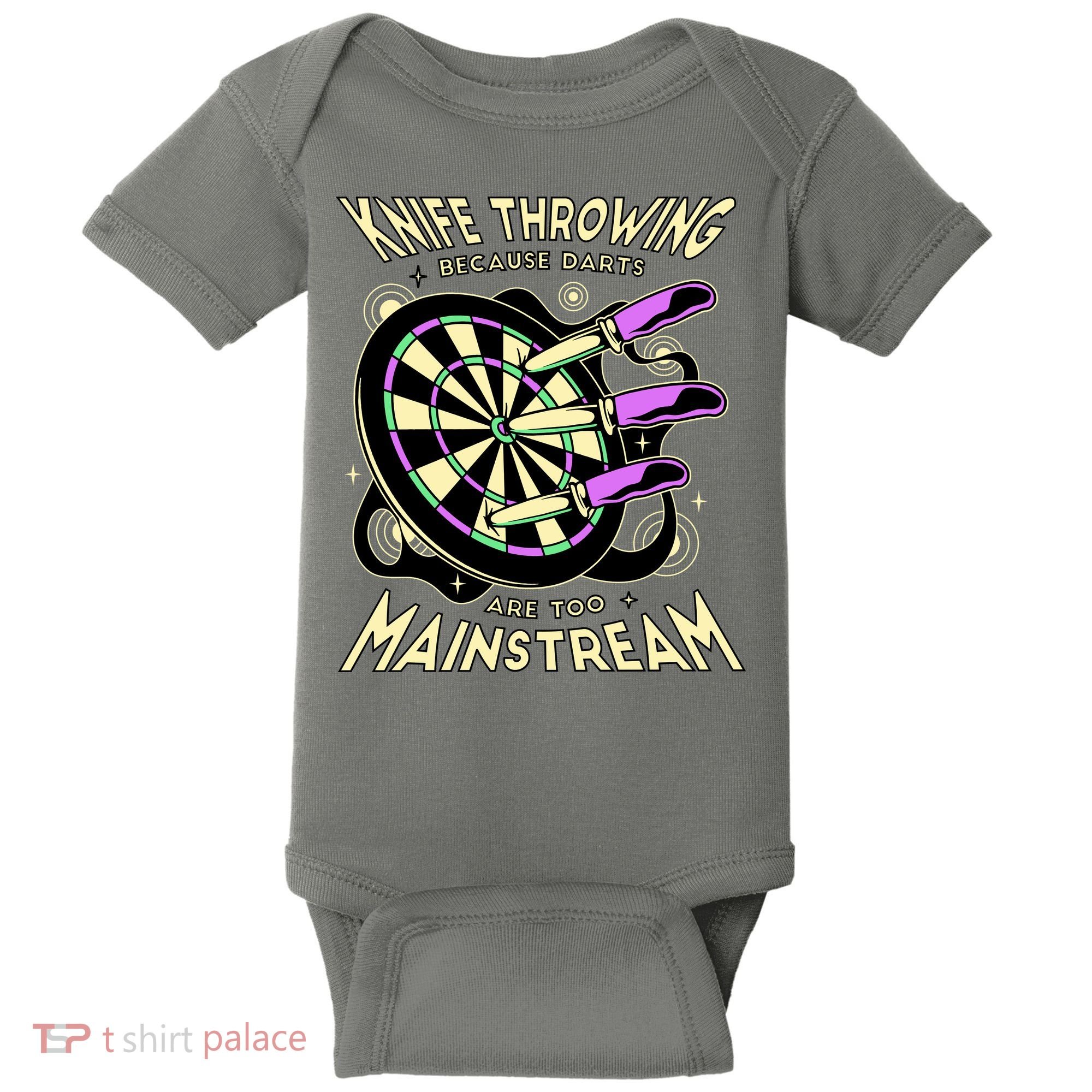 Knife Throwing Because Darts Are Too Mainstream Baby Bodysuit
