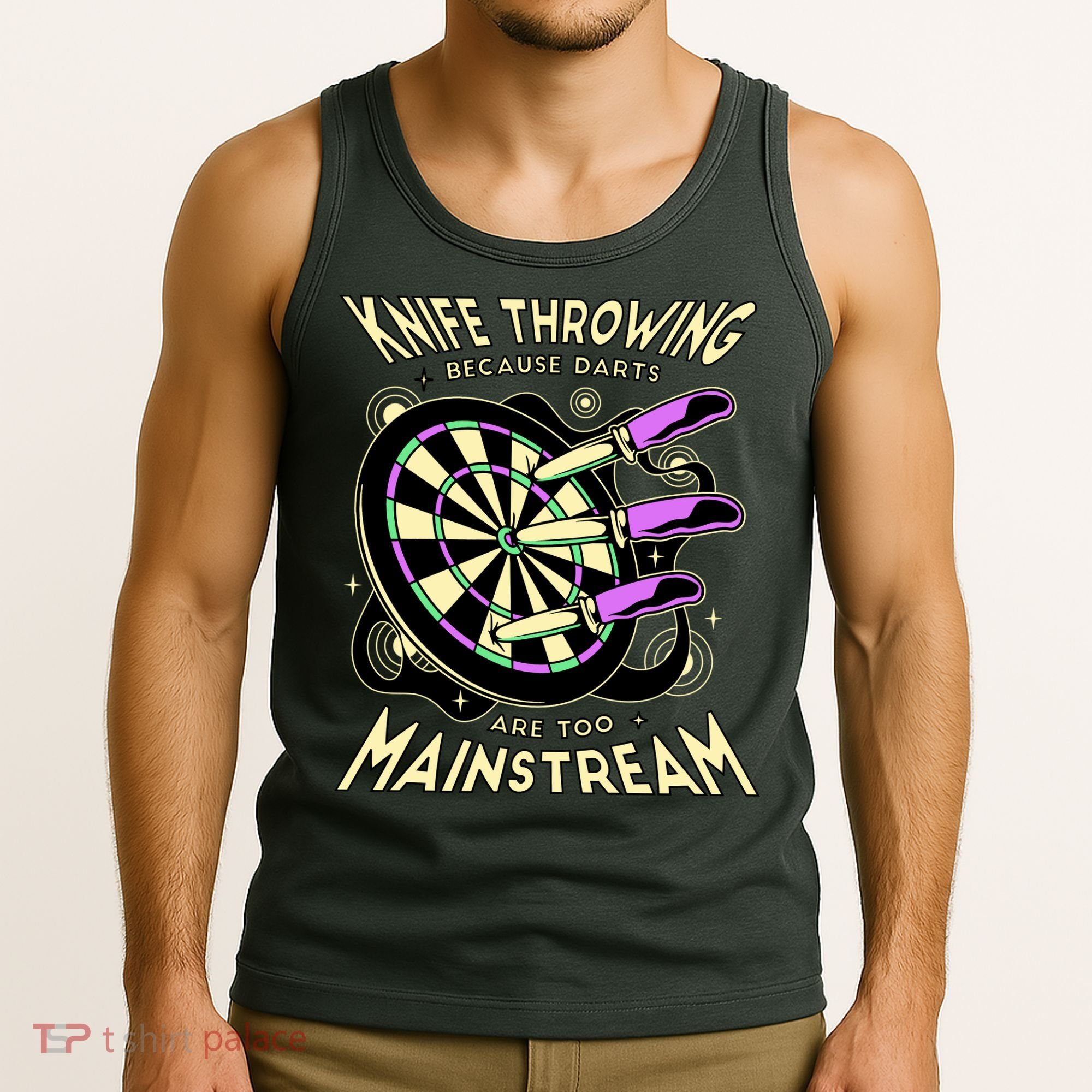 Knife Throwing Because Darts Are Too Mainstream Tank Top