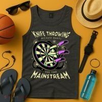 Knife Throwing Because Darts Are Too Mainstream Tank Top thumb 4