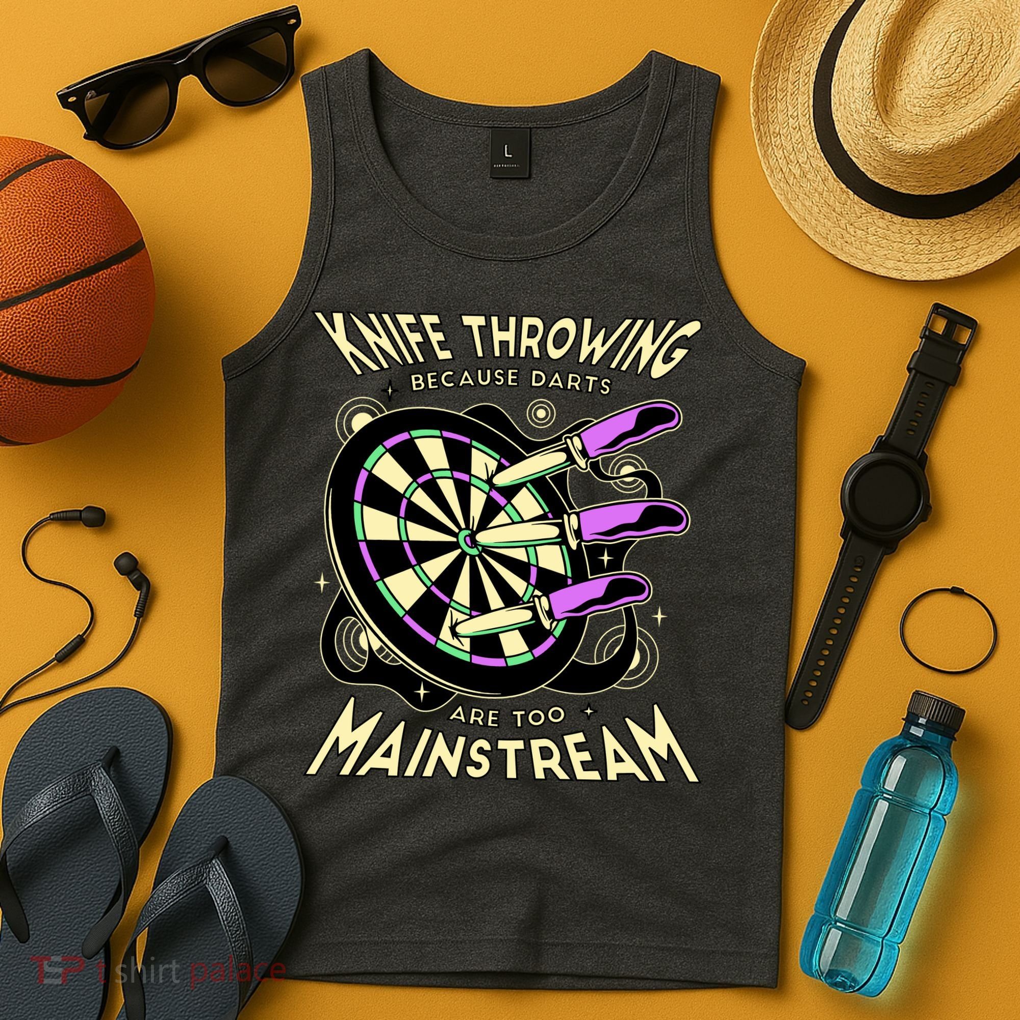Knife Throwing Because Darts Are Too Mainstream Tank Top