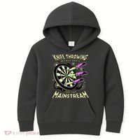 Knife Throwing Because Darts Are Too Mainstream Kids Hoodie thumb 0