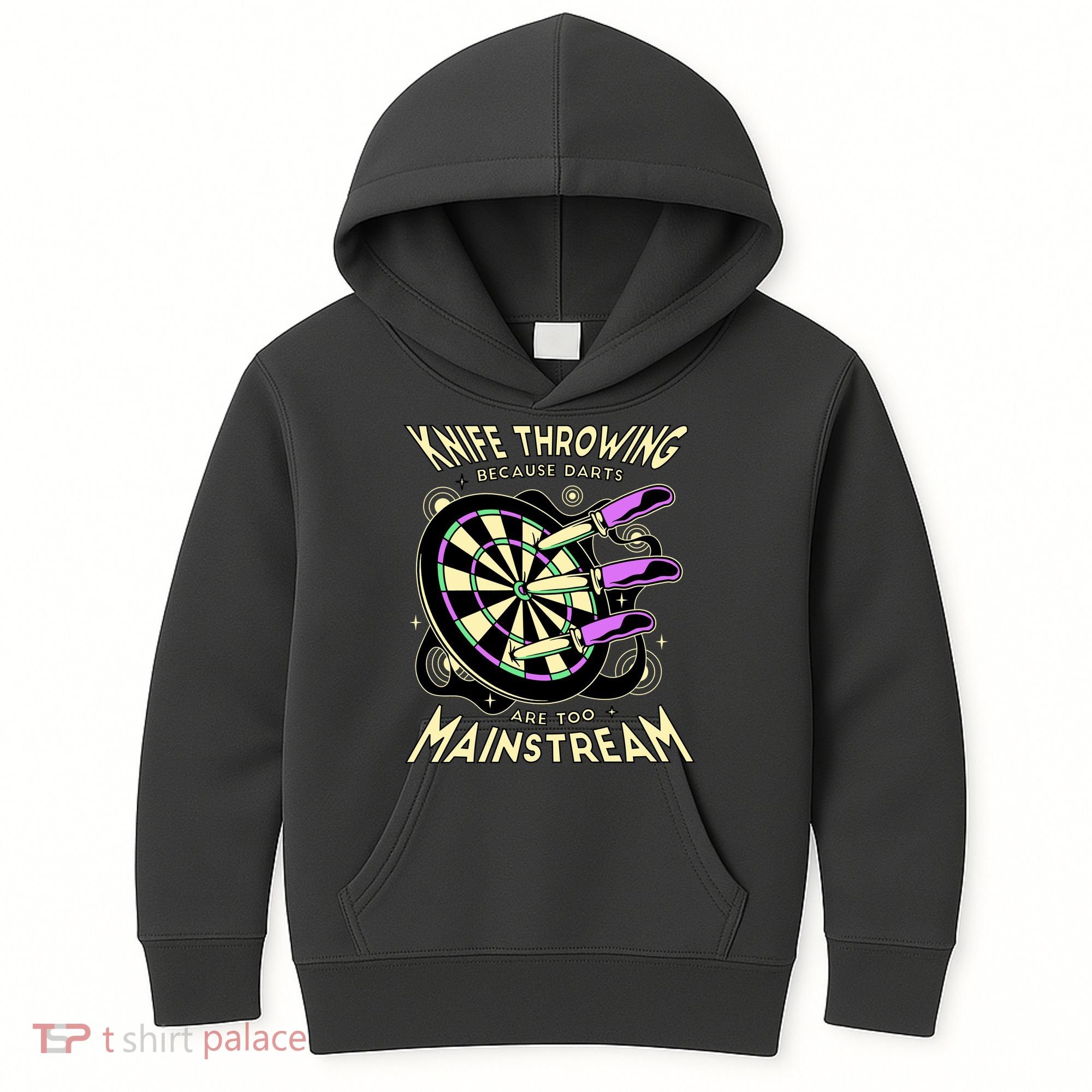 Knife Throwing Because Darts Are Too Mainstream Kids Hoodie