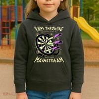 Knife Throwing Because Darts Are Too Mainstream Kids Hoodie thumb 3
