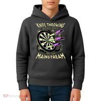 Knife Throwing Because Darts Are Too Mainstream Kids Hoodie thumb 4