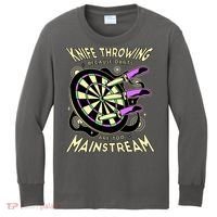 Knife Throwing Because Darts Are Too Mainstream Kids Long Sleeve Shirt thumb 0
