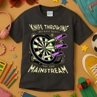 Knife Throwing Because Darts Are Too Mainstream Kids T-Shirt thumb 3