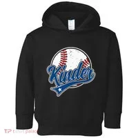 Kindergarten Team Back To School Baseball Player Toddler Hoodie thumb 0