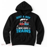 Kids Train Birthday Just A Boy Who Loves Trains Hoodie thumb 0