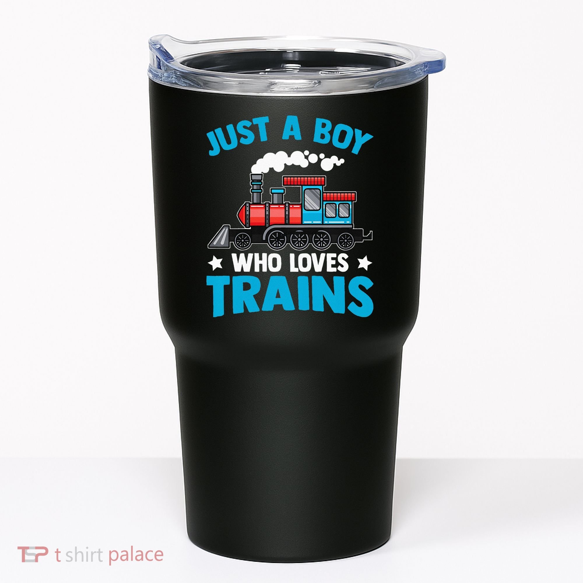 Kids Train Birthday Just A Boy Who Loves Trains Tumbler