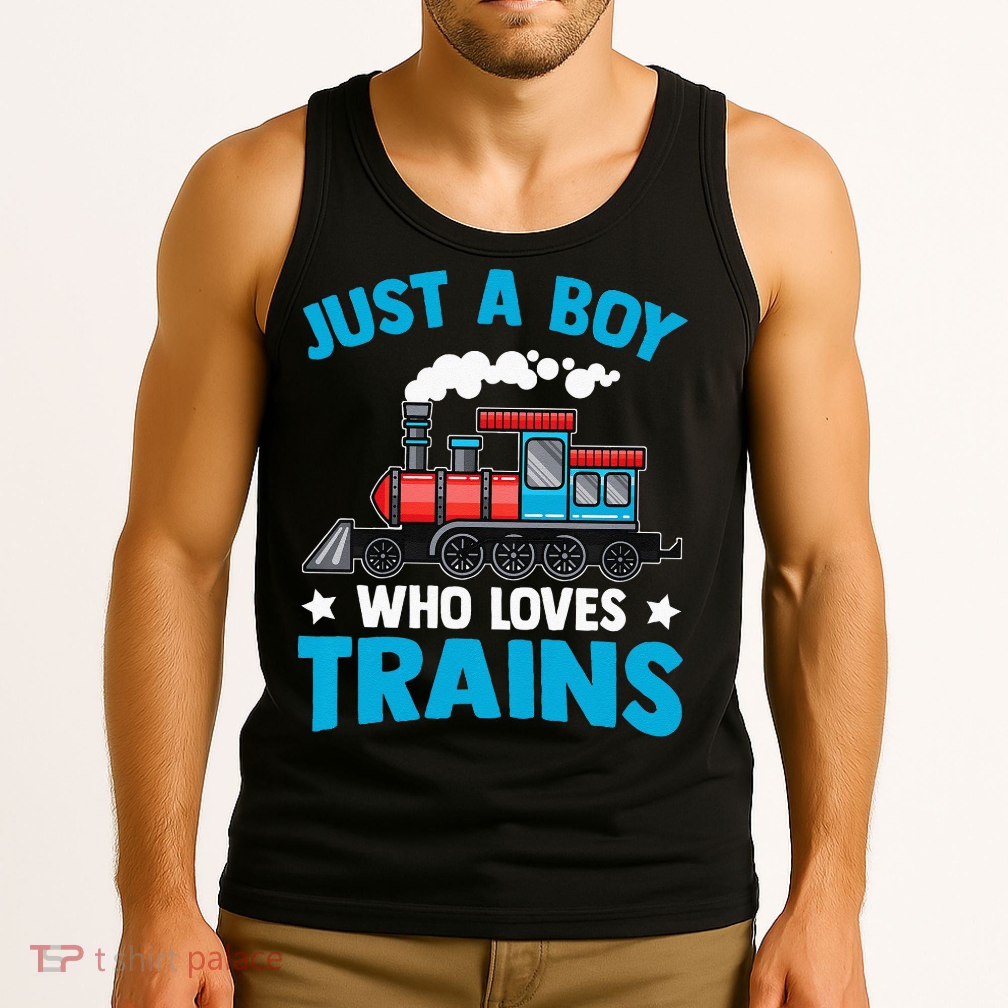Kids Train Birthday Just A Boy Who Loves Trains Tank Top