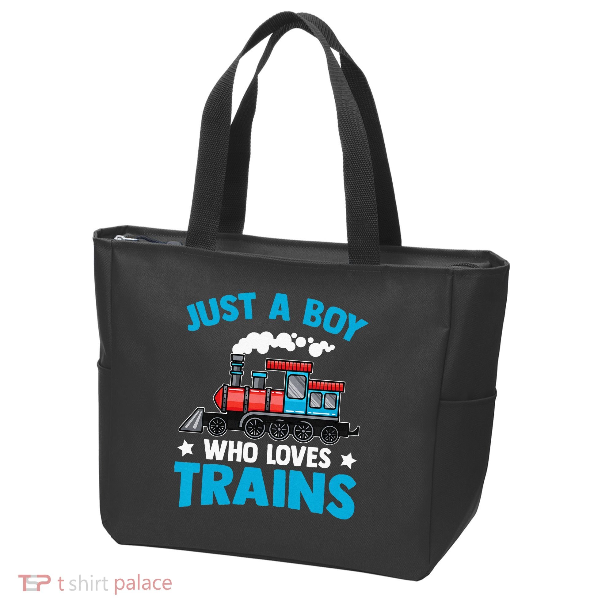 Kids Train Birthday Just A Boy Who Loves Trains Tote Bag