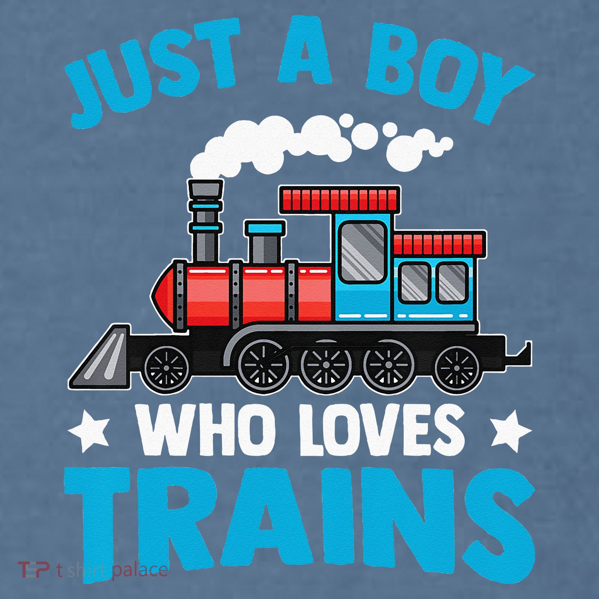 Kids Train Birthday Just A Boy Who Loves Trains Comfort Colors Garment-Dyed Hooded Sweatshirt