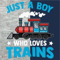 Kids Train Birthday Just A Boy Who Loves Trains Kids Colorblock Raglan Jersey thumb 2