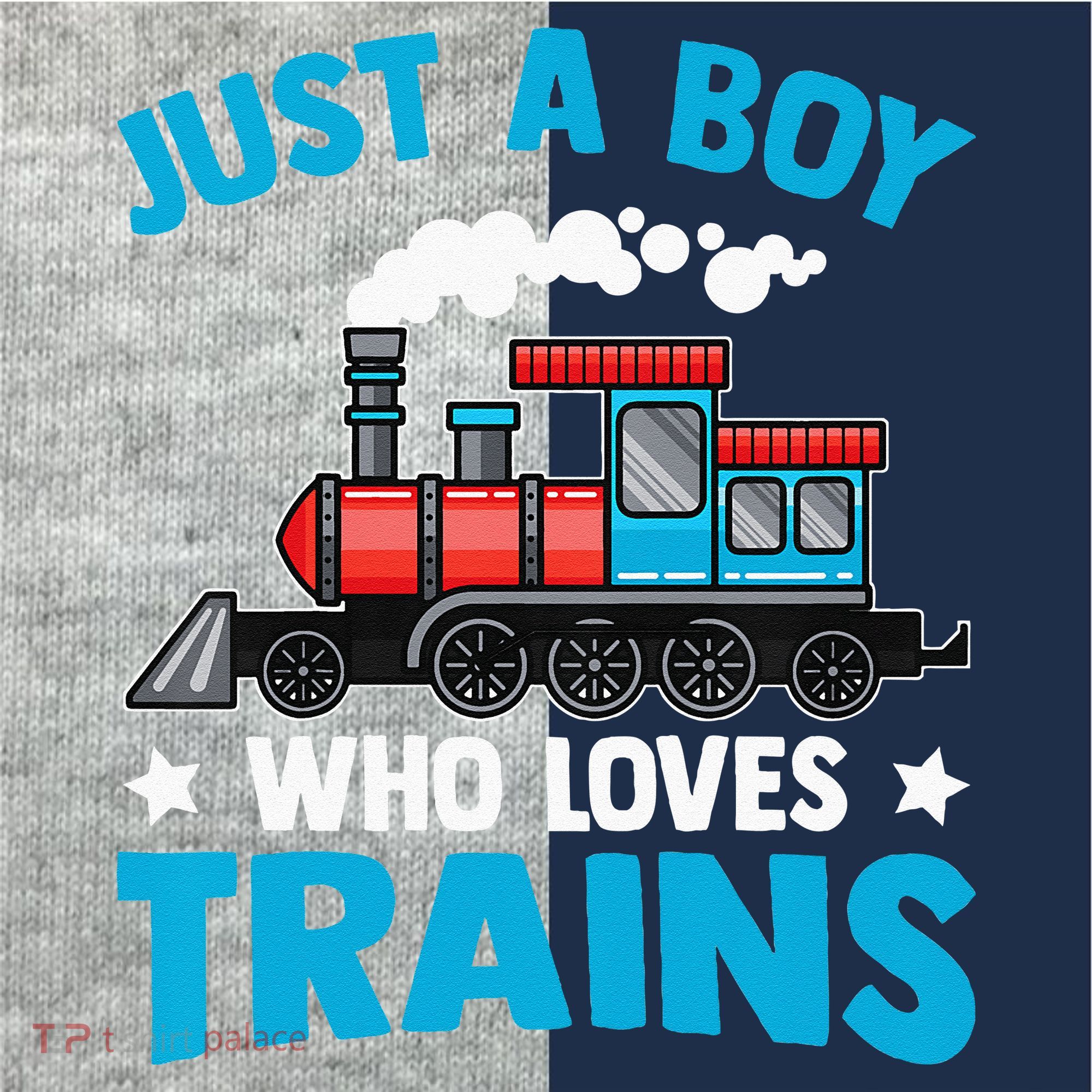 Kids Train Birthday Just A Boy Who Loves Trains Kids Colorblock Raglan Jersey