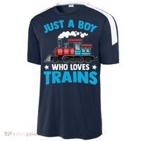 Kids Train Birthday Just A Boy Who Loves Trains Sport-Tek Competitor United Soccer Jersey thumb 2