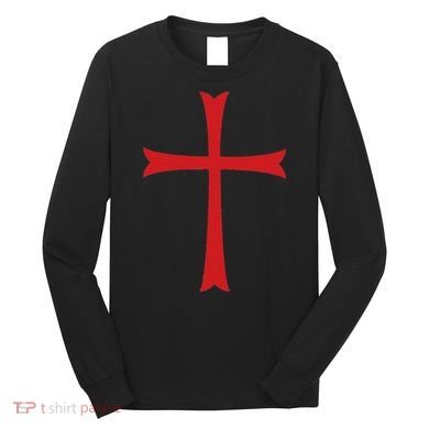 Knights Templar Cross Crusader Long Sleeve Shirt