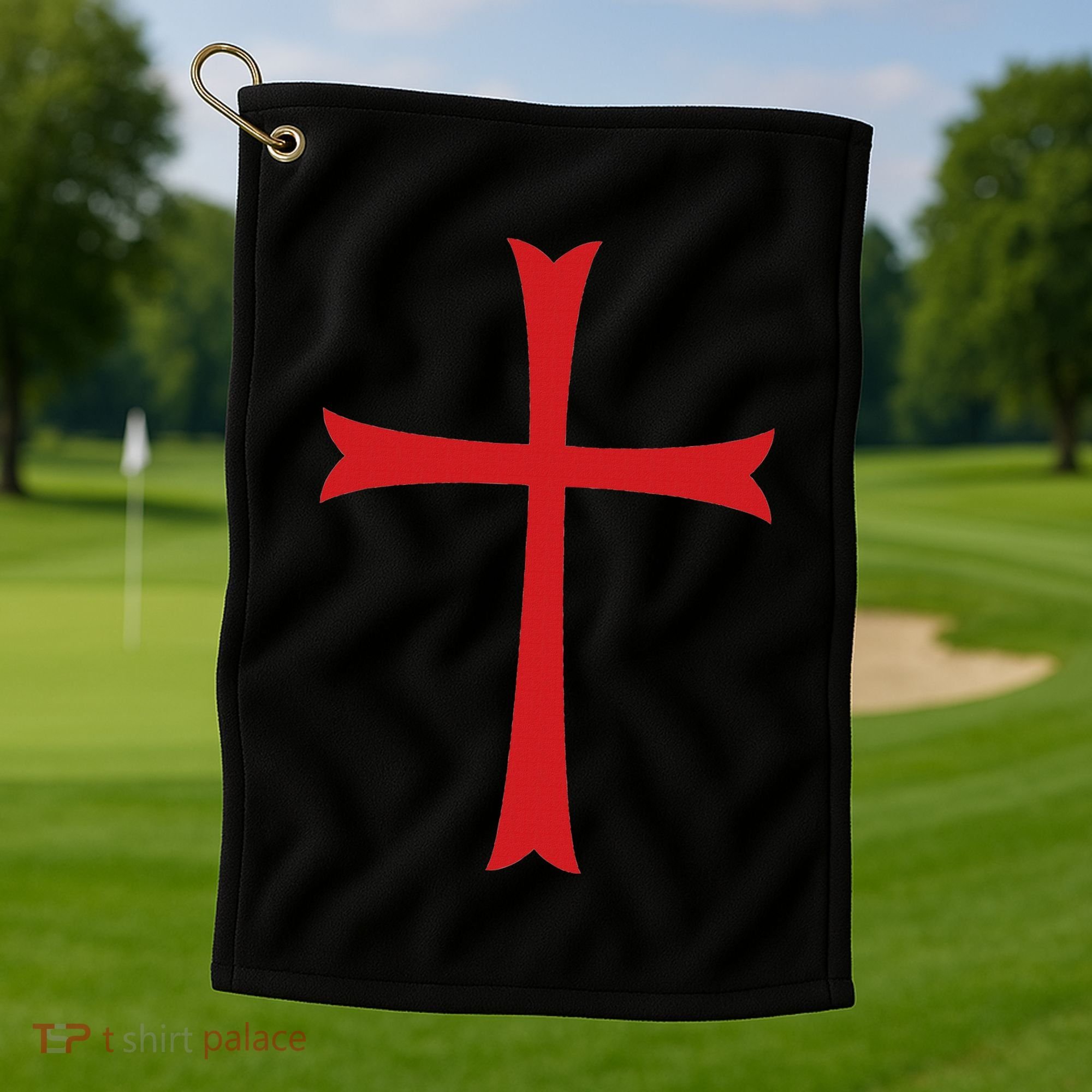 Knights Templar Cross Crusader Golf Towel