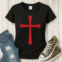 Knights Templar Cross Crusader Women's T-Shirt thumb 3