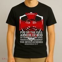 Knight Templar Christian Armor Of God T-Shirt thumb 3