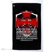 Knight Templar Christian Armor Of God Golf Towel thumb 0