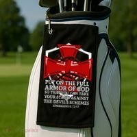 Knight Templar Christian Armor Of God Golf Towel thumb 2