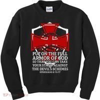 Knight Templar Christian Armor Of God Kids Sweatshirt thumb 0