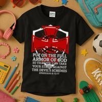 Knight Templar Christian Armor Of God Kids T-Shirt thumb 3
