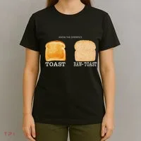 Know The Difference Toast Raw Toast T-Shirt thumb 4