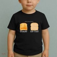 Know The Difference Toast Raw Toast Toddler T-Shirt thumb 2