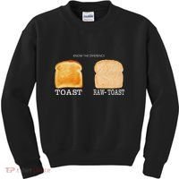 Know The Difference Toast Raw Toast Kids Sweatshirt thumb 0