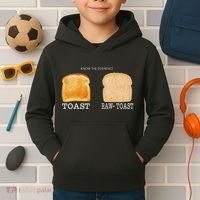 Know The Difference Toast Raw Toast Kids Hoodie thumb 2