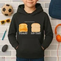 Know The Difference Toast Raw Toast Kids Hoodie thumb 2