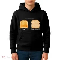 Know The Difference Toast Raw Toast Kids Hoodie thumb 4