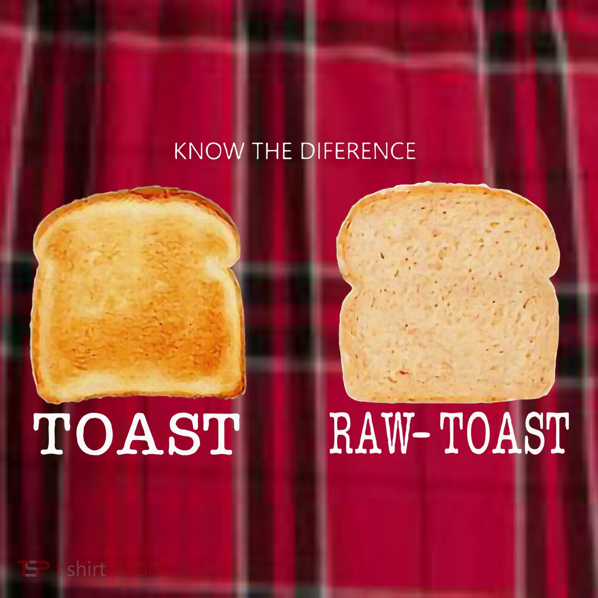 Know The Difference Toast Raw Toast Women's Flannel Plaid Pajama Pants