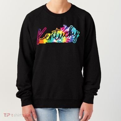 Kentucky Tie Dye State Map Pride Hippie Vintage Retro Women's Sweatshirt