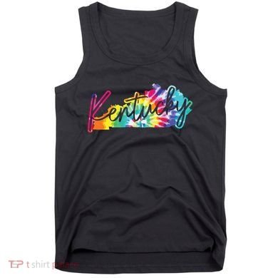 Kentucky Tie Dye State Map Pride Hippie Vintage Retro Tank Top
