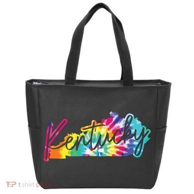 Kentucky Tie Dye State Map Pride Hippie Vintage Retro Tote Bag