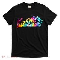 Kentucky Tie Dye State Map Pride Hippie Vintage Retro T-Shirt thumb 0