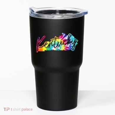 Kentucky Tie Dye State Map Pride Hippie Vintage Retro Tumbler