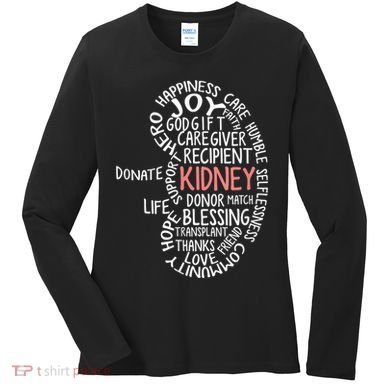 Kidney Transplant Donor Donate Surgery Recovery Women's Long Sleeve Shirt
