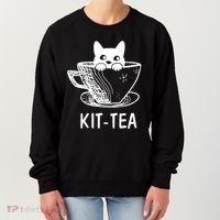 Kit Tea Funny Cat Lover Women's Sweatshirt thumb 0